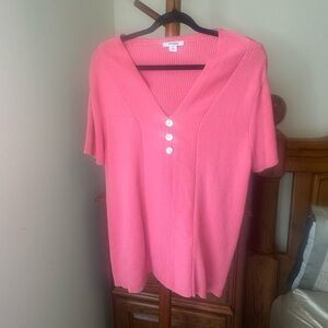 dressbarn Pink Button Down Shirt